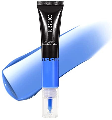 KISSIO Blaues Foundation Mischpigment Professionell - Farbkorrektor für Make-up Grundierung,verwandelt warme in kalte Töne,geschmeidige Textur,tierversuchsfrei,19g