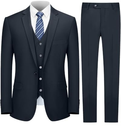 Cooper & Nelson Herren Cooper & Nelson 3-teilige Anzüge für Herren Tuxedo-Armlehne
