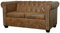 Hommdiy Chesterfield Sofa 2-Sitzer Kunstleder Braun Ledersofa Polstersofa