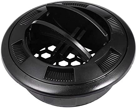 TOTMOX Presa d'aria rotonda nera con griglia, deflettore di ventilazione universale per auto, camper, autobus, camper, barca, yacht, resistenza all'usura