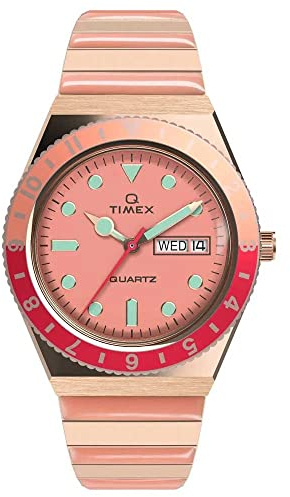 Timex Damen Analog Uhr mit Edelstahlarmband Q Malibu