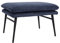 Mendler Hocker HWC-L62, Sitzhocker Fußablage Ottomane Polsterhocker, 38x56x40cm Stoff/Textil - blau