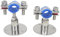 Juego de 2 soportes de pared de acero inoxidable, soporte de techo, soporte de tubo, soporte de tubo ajustable, abrazaderas de tubo para diámetro exterior de 15 mm a 19 mm, tipo corto …