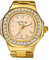 Avaner Ringuhr Fingeruhr mit Strasssteine Gehäuse Rundes Zifferblatt Einstellbare Größe Ring Uhr Finger Uhr als Geschenke für Herren Damen, Gold