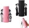 2 Pcs Water Bottle Carrier Bag Water Bottle Holder,Water Bottle Carrier with Shoulder Strap Water Bottle Holder for Daily Walking Hiking and Other Outdoor Activities 2 Colour (Black Pink)