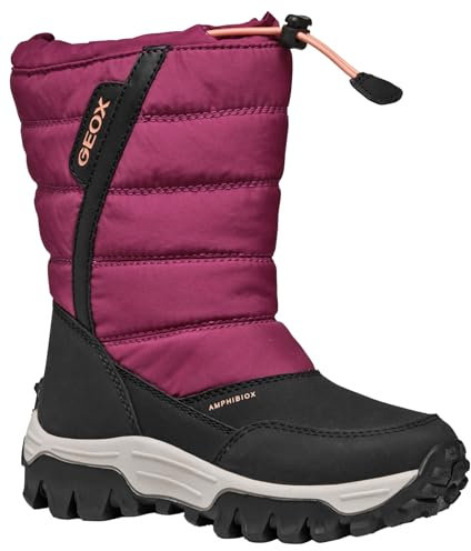 Geox J HIMALAYA GIRL B AB - Scarpone da neve, DK RASPBERRY/CORAL,