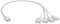 YAODHAOD ARGB Splitter Cable, 5V 1 Female to 4 Male 3 Pin Addressable RGB Extension Cable for Computer Chassis, CPU Cooler and 5V ARGB Fan (1 to 4 (3 pin), White)