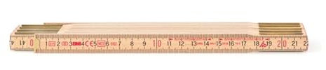 BMI Holz-Gliedermaßstab natur, Länge: 2m