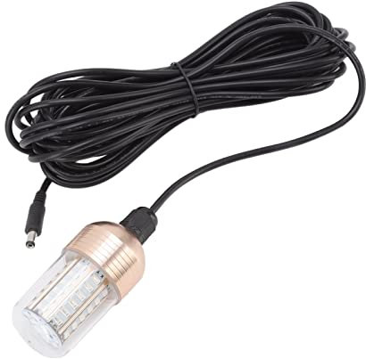 NIZUUONE LED-Angellampe, Superhell, 60 LEDs, 30 W, IP68, Wasserdicht, Unterwasser-Nacht-Angellampe, 12–60 V, für Meeresangeln (grünes Licht)