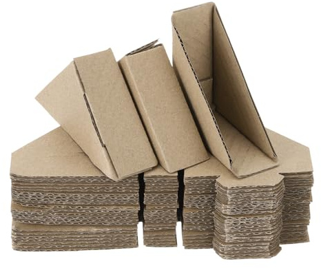 QUARKZMAN 100 Stück Verstellbarer Eckenschutz Kantenschutz, 6 x 6 x 2cm Karton Kantenschutz, Schutz für Große Bilderrahmen, Verpackung, für Kartons Umzug & Versand, Braun