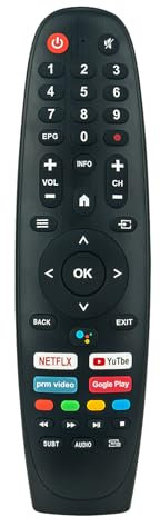Télécommande Vocale Remplacée Convient pour Smart-Tech QILIVE ZEPHIR TV 50UA20V3 43FA10V3 50UA10V3 65UA20V3 55UA10V3 24HA10T3 43UA10V3 24HA20T3 40FA10V3 40FA20T1 32HA10V3,avec Fonction vocale