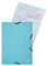 Exacompta - Ref. 55566E - Karton mit 10 Klappdeckeln mit Gummizug 14,8 x 21 cm - 25 Karteikarten A5 205g - zufällige Farbauswahl - die Mappe ist immer in der Farbe der Karteikarten