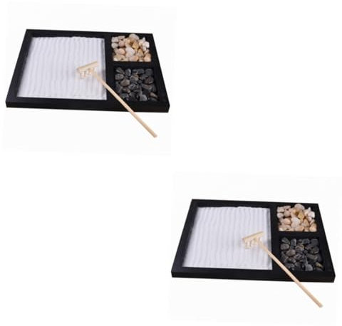 UPKOCH 2 STK Sandrechen Mini-sandtisch Zen Sand Gartentisch Tisch-Zen-Garten-kit Zen-gartenrechen Zen-gartenzubehör Zen Garten Sandgartengeräte Mini-gartenrechen Mini-Zen-rechen