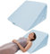 INFANZIA Bettkeilkissen, faltbares Memory-Schaum-Dreieckskissen für Schlafapnoe, Säurereflux, Schnarchen, Beinerhöhung, verstellbare Rückenstütze 22,9 cm und 30,5 cm zum Sitzen im Bett, Blau