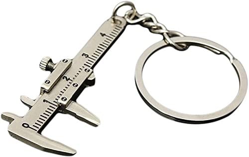 Mini Vernier Caliper Keychain Removable Caliper Pendant Keychain Metal Keychain Strong and Long-Lasting