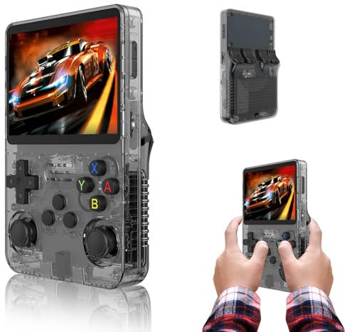 R36S - Consola de juegos retro de mano, consola de juegos retro integrada más de 15000 juegos, pantalla IPS de 3.5 pulgadas, juegos de bolsillo clásicos de arcade, consola de juegos portátil retro con