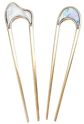 HUANGANG Lot de 2 fourchettes à cheveux légères faites à la main pour les mariages et les fêtes