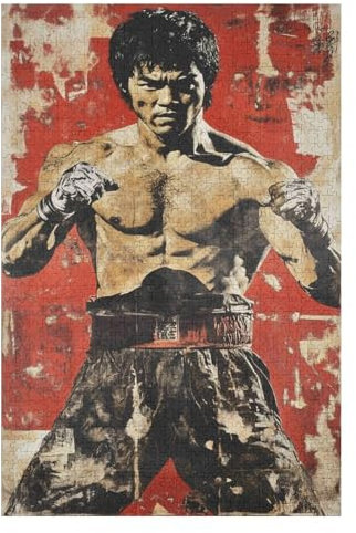 1000 Piece Wooden Jigsaw Puzzle Bruce Lee England. Puzzle Game for Adults and Teenagers26*38cm