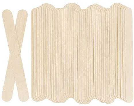 Losueeun 100 unidades de palillos para manualidades de helado en el tallo, 15,2 cm x 3/4 de , palillos de golosinas para manualidades de helado en el tallo