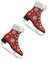 Gatuida 2 Stück Weihnachtsschuh-anhänger Hängend Weihnachtsanhänger Schlittschuhe Ornamente Schuhbaum Weihnachtsschmuck Dekorationen Schuhspanner Weihnachtsbaum Fuß Stiefel Rot Hölzern