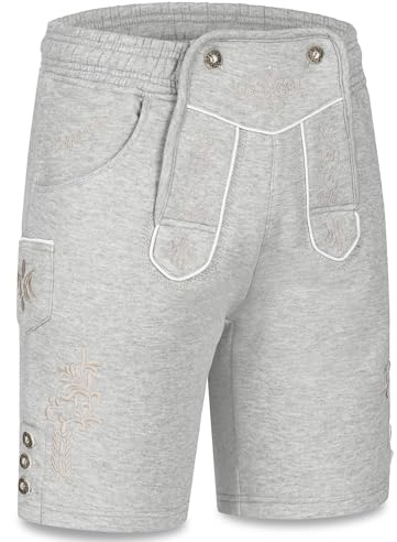 Steigenhöfer Manufaktur Kurze Trachten Jogginghose mit Kordelzug im Lederhosen Look - Moritz - Jogging Lederhose Herren Tracht für Oktoberfest Wiesn und weitere Feierlichkeiten