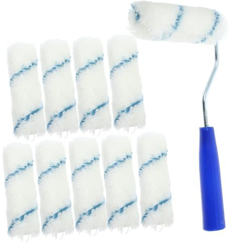 Veemoon 1 Satz Kleines Farbroller Teiliges von Ersatzwalzen für Wandfarbe Kompatibel mit Verschiedenen Farbsorten Wiederverwendbar und Leicht zu Reinigen für Heimprojekte und Renovierungen