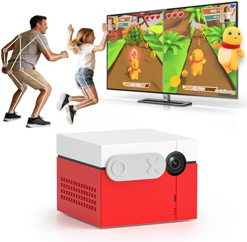 KINHANK MotionX Console de jeu active avec 39 jeux de mouvement pour enfants et famille, système de jeu de mouvement AI Plug & Play, mises à jour dynamiques, sans abonnement, certifié CPC, idéale pour