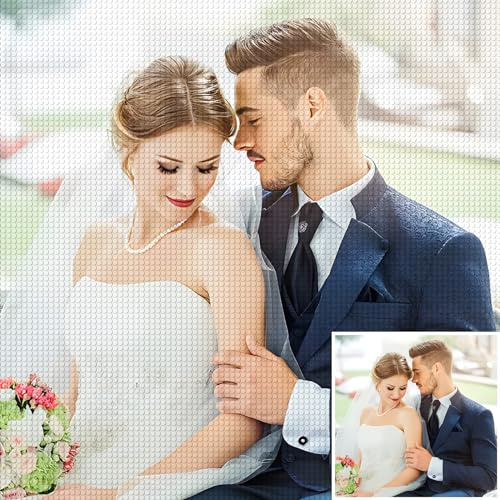 Bemaystar 5D Diamond Painting Eigenes Foto – Custom Benutzerdefinierte Design Diamant Full Bilder, Diamond Painting Personalisiert,Set für Erwachsene Home Decor 50x70cm