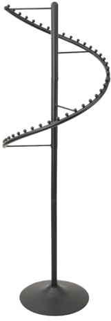 Cozyel 360° Drehbar Kleiderständer,180cm Spiral-Kleiderständer Freistehender Kleiderstange Metall Standkleiderstände, Multifunktional Garderobenständer für Schlafzimmer, Wohnzimmer, Geschäfte, Schwarz