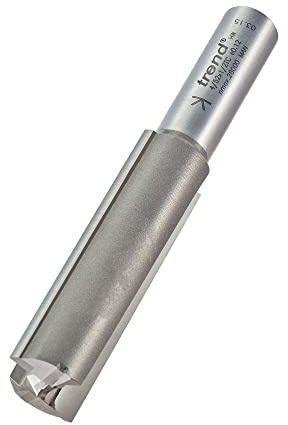 Trend Straight Two Flute Router Cutter, 1/2 Inch Shank, 19.1mm Cut | Ideal For Straight Cuts In Wood, Featuring Tungsten Carbide Tips, 63mm Cut Length And 1/2 Inch Shank, 4/52X1/2TC