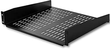 StarTech.com 2U Server Rack Shelf - Universal Vented Rack Mount Cantilever Tray for 19 Network Equipment Rack & Cabinet - Heavy Duty Steel - Weight Capacity 50lb/23kg - 16 Deep Shelf (CABSHELFV)