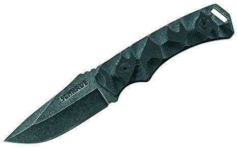 Schrade Erwachsene Outdoormesser, 8Cr13 Stahl, Stonewashed, G10 Griff, Kunststoffscheide, Gürtelschlaufe Jagd, Mehrfarbig, One Size