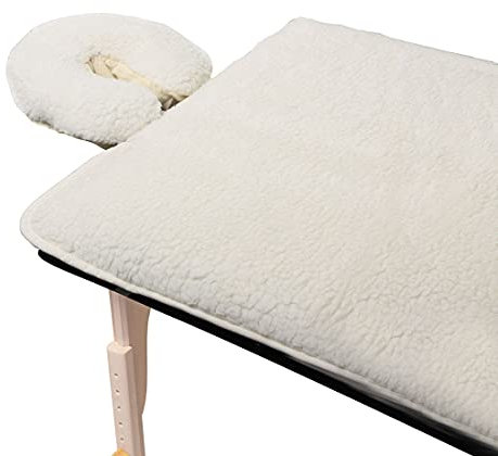 ForPro Premium Fleece Massage Pad Set, Natural, Extra Soft, Hypoallergenic, for Massage Tables, Includes Pad and Face Rest Cover, 31” W x 72” L