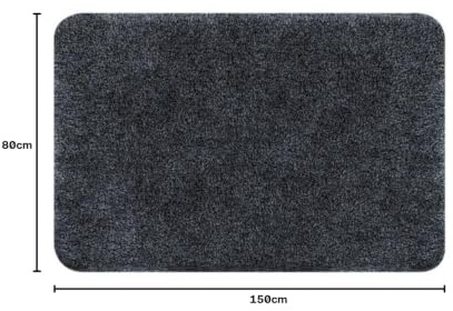 Spirella – Badematte – Weiche und Bequeme Acryl-Badezimmermatte – Ideal fürs Badezimmer – rutschfest und saugfähig – Elegantes Design – 80 x 150 cm – Schwarz