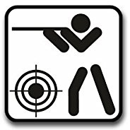 Aufkleber/Sticker Sportschießen Sportschützen Piktrogramm Training 7x7cm A1305