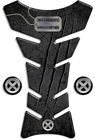 Aufkleber Tankpad Tankpad geharzt Effekt 3d – adesivi-sticker 3d Compatible, Wolverine Logan X-Men Classic + 2 12 x 19 cm,