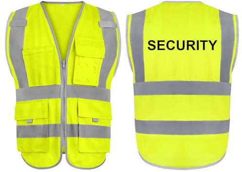 GOGO Sicherheitsweste Warnweste Hohe Sichtbarkeit Reflektierendes Weste mit 9 Taschen