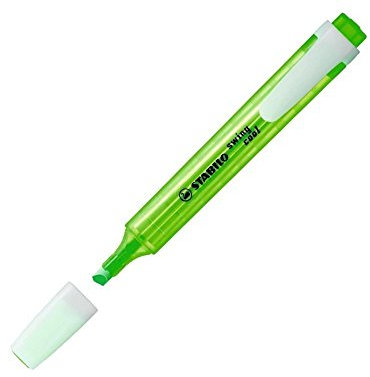 Textmarker swing® cool, Strichstärke 1 + 4mm, Schaft in Schreibfarbe, grün