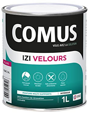 IZI'VELOURS 1L - Peinture acrylique d'aspect velours en phase aqueuse - COMUS