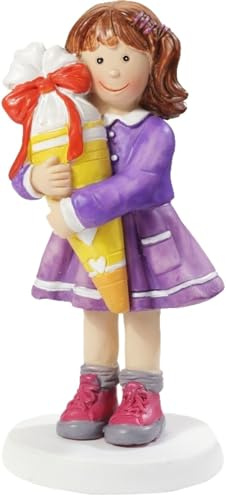 Unbekannt Schulanfang Tortendeko Einschulung Mädchen Junge Schulkind Deko Figur Basteln, Modell:Mädchen mit Schultüte