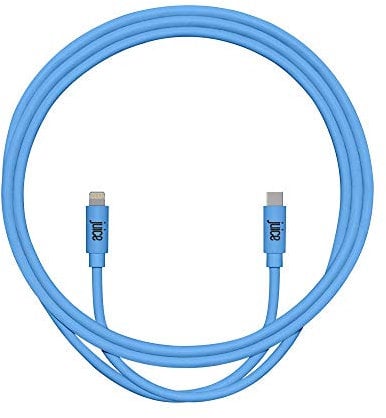 Juice Apple Lightning to Type C 1m Charger and Sync Cable for Apple iPhone 12, 12 Mini, SE, 11, XS, XR, X, 8, 7, 6, 5, iPad, Pro, Air, Mini, Airpods Pro - XR Blu