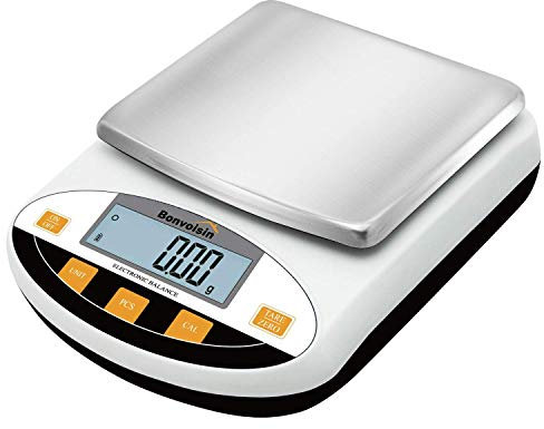 Bonvoisin 1000gx 0,01g Digitale Präzisions-Analysenwaage 200g-5kg optional 0.01g Hochpräzise Elektronische Waage Laborwaage Schmuckwaage Küchenwaage Wissenschaftliche Waage