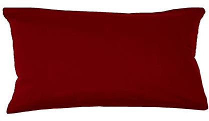 Hans-Textil-Shop Kissenbezug 30x60 cm Uni Bordeaux Rot Baumwolle Dekokissen Kissenhülle Couchkissen Sofakissen Deko Reißverschluss