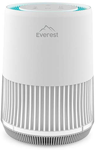 Everest Pure One Air Purifier - Whole Home Air Freshener, 3 Filter Technology - Filters up to 99.98% of Particles - Silent Night Mode, Night Light and Timer