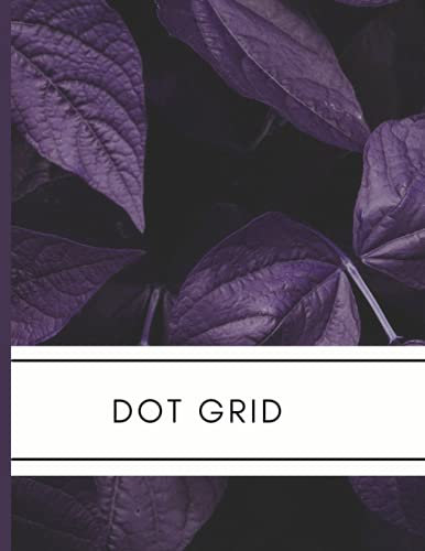 Purple Dot Grid Notebook: Large Dotted Paper 8.5 x 11, Simple Unlined Journal Gift