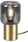 Reality Leuchten Tischleuchte Nico R50591008, Metall Messing matt, Glas rauchfarbig, exkl. 1x E27