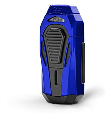 Colibri Boss Sturmfeuerzeug mit Dreistrahl jetflamme | Integrierter Zigarrenabschneider | Feuerzeug Für Zigarren | Elegante Geschenkbox | Zwei Jahre Garantie | butan Nicht Im Lieferumfang Enthalten