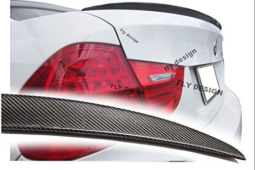 FLY DESIGN 70099 Heckspoiler passend für BMW 5er F10 Sedan Limo, Heckflügel, Spoilerlippe für Auto-Tuning, ABS Kunststoff, Carbon Look, Wassertransferverfahren