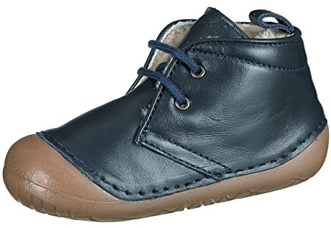 Ocra 330 Lauflern- Krabbel Erste Schuhe pflanz. geg. Lammfell Blau, Schuhgröße:EUR 24