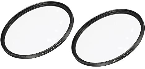 sourcing map 2 STK UV Objektiv Filter 77mm Slim Rahmen Mehrfach Beschichtete Objektivschutz Filter für Kamera Fotografie Zubehör